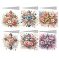 thumbnail image 1 of Tarjetas de felicitación Likrtyny hechas a Mano DIY pintura diamantes 6 Uds, 1 of 9