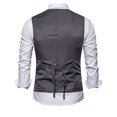 thumbnail image 5 of Work Vest For Men Qiggri New Splicing Fake Two-Piece Breasted Top Casual Men's Suit Top Mens Suit Vest, 5 of 7