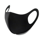 Reusable Washable Polyester Face Covering Mask Water Resistant For Men or Women, Black, Pack of 1