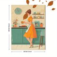thumbnail image 3 of Qisvanset Retro Kitchen Woman Cooking Canvas Wall Art 15.75x11.81 Inches, 3 of 8