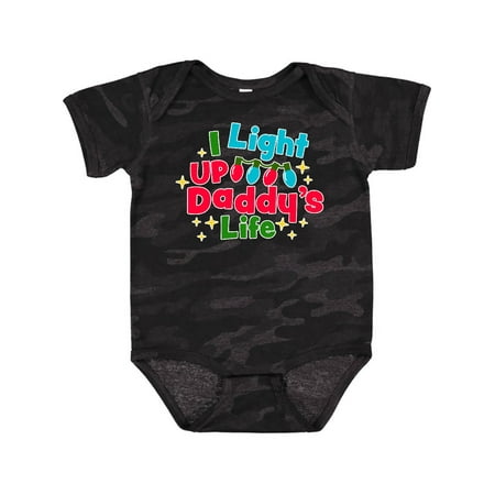 

Inktastic Christmas I Light up Daddys Life with Lights Gift Baby Boy or Baby Girl Bodysuit