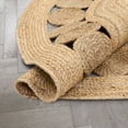 thumbnail image 5 of Well Woven Ellie Natural Color Hand-Braided Geometric Jute Area Rug 6' Round, 5 of 8