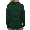 thumbnail image 3 of Womens Long Sleeve Half Zipper Tops Quarter Zip Sweatshirt Women Casual Loose Solid Color Pullover Shirt with Pockets (Green M), 3 of 5