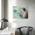 thumbnail image 3 of COMIO  Colorful Lion Wall Art Lion And Butterfly Canvas Wall Art Gray White Lion And Colorful Butterfly Pictures Wall Decor, 3 of 4