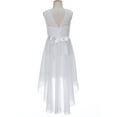 thumbnail image 4 of CHICTRY Girls Chiffon Floral Lace Party Dress Sleeveless Wedding Bridesmaid Dress,Sizes 6-16 White 12, 4 of 7