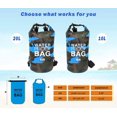 thumbnail image 5 of Bolsa seca impermeable, mochila flotante para playa, bolsa seca liviana para playa, navegación, pesca, kayak, natación, rafting, campamento, 10 l azul, 5 of 5