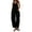 Black, variant on Women's Corduroy Overalls Wide Leg Barrel Jeans Adjustable Straps Bib Romper with Pockets