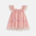 thumbnail image 2 of ZACPNCV Toddler Girls Vintage Party Dress Ruffled Sleeve A-Line Tulle Flower Girls Dresses for Wedding Birthday Pink 2-3 Years, 2 of 9