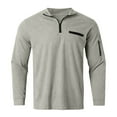 thumbnail image 3 of XIYON Long Sleeve Polo Shirts For Men Striped Zipper Shirt Summer Casual Holiday Shirts Tops Classic Comfortable Polo Shirts For Men, 3 of 8