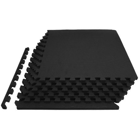 6-Pack 2x2FT Non-Slip EVA Foam Interlocking Mat Floor Tiles Set w/ Border Strips 