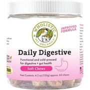 Wholistic Pet Organics Digest All Plus Digestion Support Dog Supplement, 60 Ct