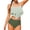 Mint Green, variant on Girls Swimsuit Bikini Set 2 Piece Bathing Suit Tiered Ruffled Contrast Trim Adjustable Straps Girls Swimwear 7-16Y(Hot Pink,14Y)