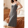thumbnail image 7 of Musefolio Women’s Sleeveless V-Neck Cami Nightgown Summer Lace Trim Slim Fit Solid Color Sexy Lingerie Sleepwear Dress S-XL, 7 of 7