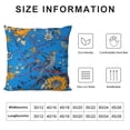 thumbnail image 6 of Nawypu Throw Pillow Covers Chinoiserie Flower Bird Print, Square Cushion Pillow Cases with Piped Edges, 2pcs,(Garden of Glamour Cobalt Blue), 6 of 6