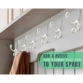 thumbnail image 4 of Comfify Decorative Rustic Wall Hooks – Shabby Chic Set of 4 Wall Mounted for Coats, Bags, Towels and More – Vintage Hooks for Farmhouse Decor - Sturdy, Cast Iron in Rustic White Color, 4 of 8