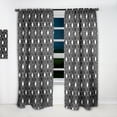 thumbnail image 2 of DESIGN ART Designart 'Monochrome Geometric Pattern II' Mid-CenturyCurtain Single Panel 52 in. wide x 108 in. high - 1 Panel 108 Inches, 2 of 5