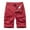 01 Red, variant on Weiqiqre Cargo Shorts for Men Casual Shorts Summer Cotton Classic Fit Elastic Waist Shorts with Zipper Pockets