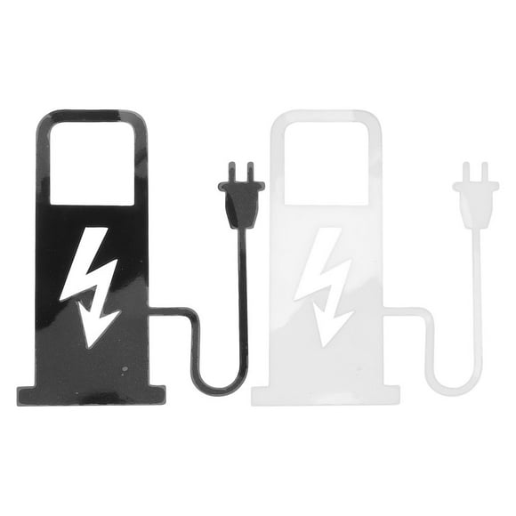 Electric Car Charging Reminder Sticker Durable PVC Material Unique Design for Car Use Assorted Color