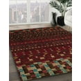 thumbnail image 3 of Ahgly Company Machine Washable Indoor Rectangle Abstract Sepia Brown Area Rugs, 5' x 7', 3 of 7