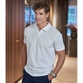 thumbnail image 2 of Tee Jays Mens Stretch V Neck Polo Shirt, 2 of 3