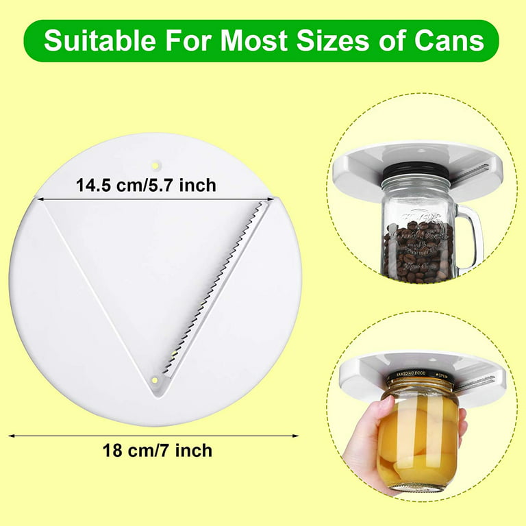 3 Pieces Jar Opener Under Cabinet for Weak Hands 5 in 1 Multi Function Can Opener Set Bottle Opener Kit with Silicone for Women Children with