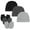Black; Black Grey; Grey, variant on Baby Hats 0-6 Months Toddler Hat and Mittens for Newborn Baby Girls Baby Beanie Cotton Cap Black 0-6 Months