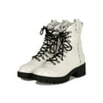 thumbnail image 5 of Women Plaid Patent Lace Up Lug Sole Boot 18932, 5 of 6
