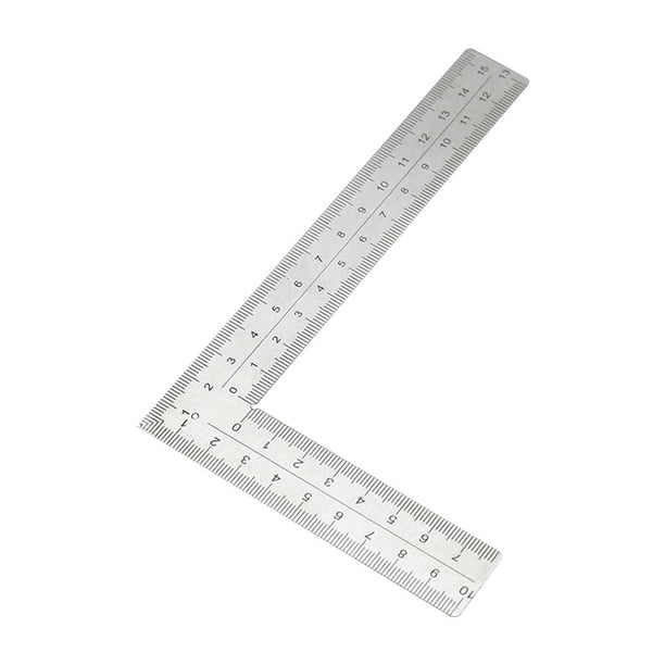 Mini regla de medición de 10x15 cm cuadrada de acero inoxidable para estudiante carpintero (2)