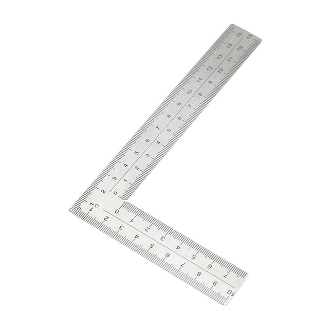 Mini regla de medición de 10x15 cm cuadrada de acero inoxidable para estudiante carpintero (2)