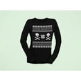 thumbnail image 5 of Old Glory Womens Skull & Crossbones Ugly Christmas Sweater Long Sleeve T Shirt, 5 of 6