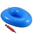 thumbnail image 2 of Washable Portable Air Inflation Blue Bed Pan Bedridden Elderly Inflatable Stool Bedsore Toilet with Inflator, 2 of 5