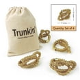 thumbnail image 2 of Square Knot Napkin Ring in Gold, Set of 4, 2 of 9