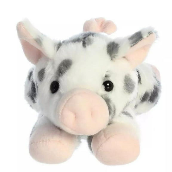 Aurora - Small White Mini Flopsie - 8.5" Spotted Piglet - Adorable Stuffed Animal