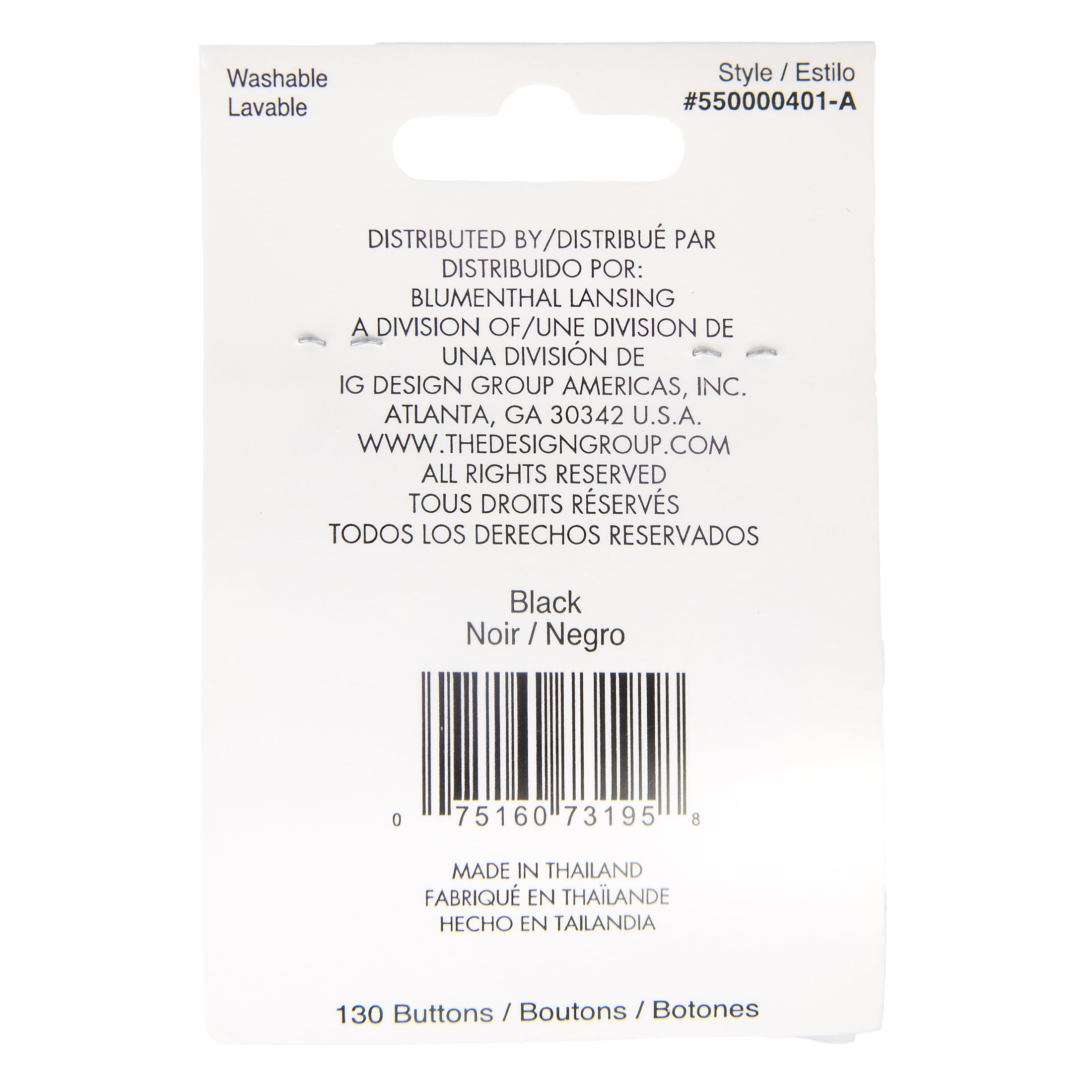 (5 pack) Favorite Findings Black Basic Round Sew Thru Buttons, 130 Count