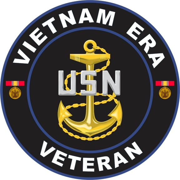 3.8 Inch United States Navy Vietnam Era Veteran Decal