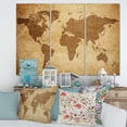 thumbnail image 2 of Ancient World Map V 28 in x 36 in Painting Canvas Art Print, by Designart, 2 of 3