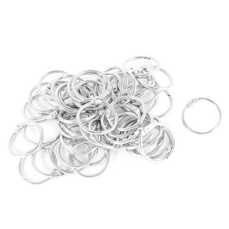 Rings Leaf Clasp - Unique Bargains 30 Pcs Bracelet Clasp Open Circle Loose Leaf Ring for Bags