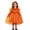 Orange, variant on Miaoju Girls Halloween Dress Ruffle Skirt Festival Dress Up Tutu Dress for Halloween with Cape