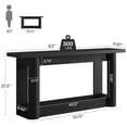 thumbnail image 5 of 63-Inch Farmhouse Console Table, Narrow Long 2-Tier Storage Sofa Table Behind Couch For Hallway, Entrance & Living Room (Black), 5 of 9