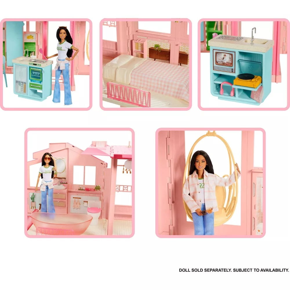 Barbie Hearth & Hand Townhouse Playset with 3 Levels & 40+ Pieces Including Furniture & Accessories