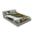 thumbnail image 2 of Ambesonne Nature Fitted Sheet & Pillow Sham Set, Waterfalls in Mountains, Full, Green Brown, 2 of 2
