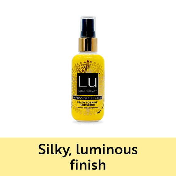 Lu by LatinUs Beauty Ready to Shine Hair Serum, For Instant Shine & Heat Protection, 3 fl oz
