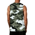 thumbnail image 3 of LRGSHF Men's Camo Print Sleeveless Tank Top, Crew Neck Loose Fit Casual Summer Muscle Shirt, Lightweight Outdoor Workout Beach Vest, 3 of 4