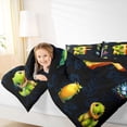 thumbnail image 3 of Erosebridal Kids Dinosaur Full Size Comforter Sets for Boys Girls, Dino Letter F Bedding Sets, Black Reversible 3-Piece, 1 Comforter and 2 Pillowcases, 3 of 6
