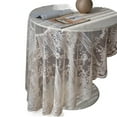 thumbnail image 5 of Lace Tablecloth Embroidered Elegant Floral Patterns Table Cloth Round Overlay Table Cover for Wedding Party Holiday Long Dinner Home Decor, 5 of 6