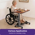 thumbnail image 5 of KEKOY Overbed Table with Wheels, Easy Height Adjustable Bedside Table for Bed for Elderly, Rolling Bed Tray Table for Eating & Reading, Stable Support for Medical Home Care and Hospital Use, 5 of 11
