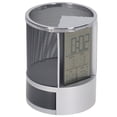 thumbnail image 3 of BuyWeek Pen Holder Alarm Clock, Pencil Holder Perpetual Calendar Digital Electronic Clock Desk Organizer Black, 3 of 8