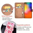 thumbnail image 3 of Colorful Mobile Phone Case for Women with Fashion Flower Pattern and Flip Cover Card Wallet Protective Mobile Phone Case with Credit Card Slot, Wallet Style Mobile Phone Ca, 3 of 5