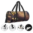 thumbnail image 5 of Fotbe Happy New Year Pattern Foldable Sports Gym Bag with Wet Dry Pocket, Ultralight Travel Bag, Large Capacity Duffel Bag, Splash Proof Carry on Bag, Overnight Bag, Weekender Bag, 5 of 8