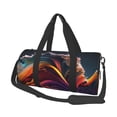 thumbnail image 1 of Fotbe Colorful Abstract Wave Motion Bolsa Deportiva de Lona Plegable con Estampado, Bolsa de Gimnasio con Bolsillo Seco/Húmedo, Bolsa de Viaje Ultraligera de Gran Capacidad, 1 of 6